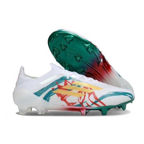adidas F50 Elite Firm Ground Boots White Green Gold