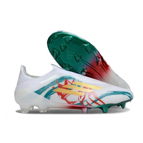 adidas F50 Elite LL FG Boot White Green Gold