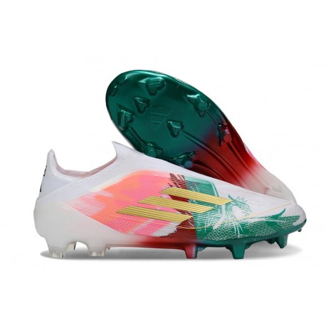 adidas F50 Elite LL FG Boot White Pink Green Gold