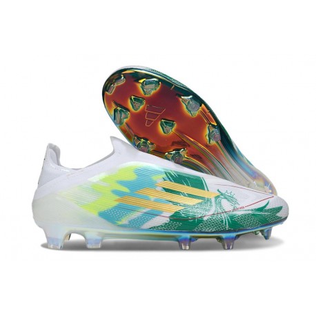 adidas F50 Elite LL FG Boot White Green Golden