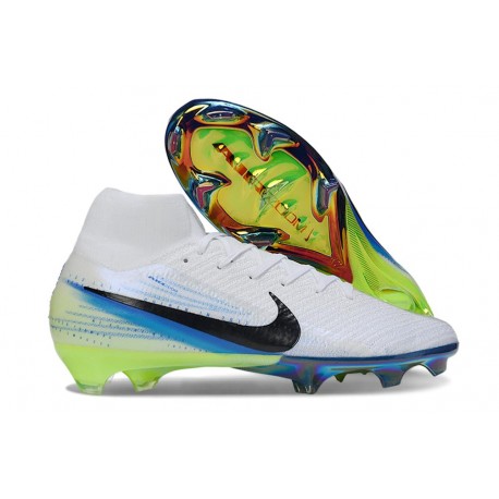 Nike Zoom Mercurial Superfly X Elite FG Shoes White Black Blue