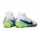 Nike Zoom Mercurial Superfly X Elite FG Shoes White Black Blue
