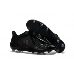 Top adidas X 16+ Purechaos FG Leather All Black Football Cleats