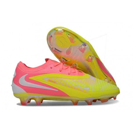 Nike Phantom 6 Low Cut Elite FG Cleat Pink Yellow