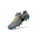 New 2016 Nike Tiempo Legend 6 FG Leather Football Cleats White Blue Black