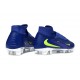 Nike Phantom 6 High Elite FG Cleat Blue Yellow