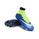 Nike Mercurial Superfly Iv Ronaldo CR7 FG Soccer Shoes Blue Lagoon White Volt