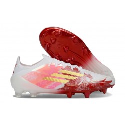 adidas F50 Elite Firm Ground Boots White Red Gold