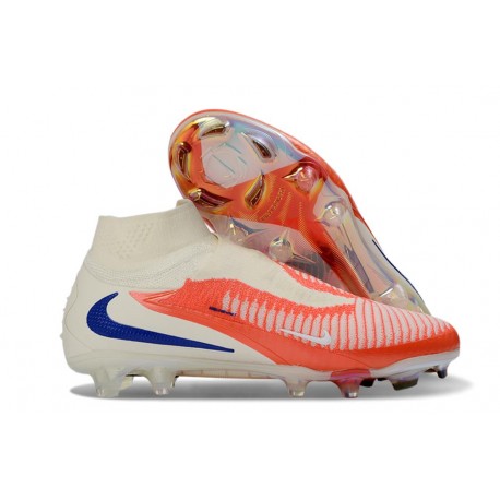 Nike Phantom 6 High Elite FG Cleat Crimson White Blue
