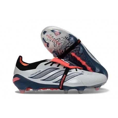 adidas Predator 26 Elite Tongue FG Boots White Black Crimson