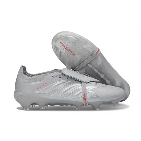 adidas Predator 26 Elite Tongue FG Boots Gray Iron Met.