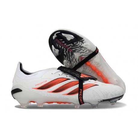 adidas Predator 26 Elite Tongue FG Boots White Red