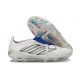 adidas Predator 26 Elite Tongue FG Boots White Silver Blue