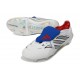 adidas Predator 26 Elite Tongue FG Boots White Silver Blue
