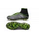 New 2016 Nike Hypervenom Phantom II FG ACC Neymar Cleat Pure Platinum Black Green