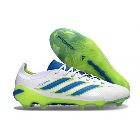 Adidas Predator 26 Low Elite FG Cleat White Blue