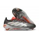 Adidas Predator 26 Low Elite FG Cleat Finishers Steel - Iron Metal Footwear White Lucid Red