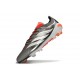 Adidas Predator 26 Low Elite FG Cleat Finishers Steel - Iron Metal Footwear White Lucid Red
