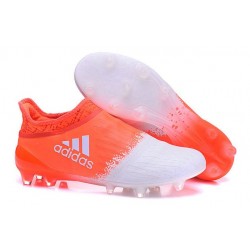 Top adidas X 16+ Purechaos FG Football Cleats White Red