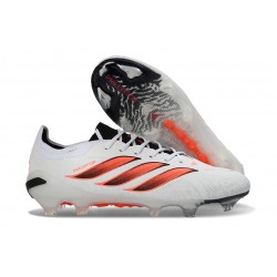 Adidas Predator 26 Low Elite FG Cleat White Red Black