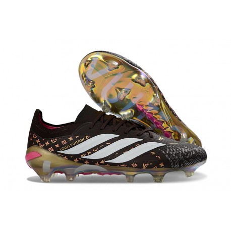 adidas Predator 26 L Elite FG Soccer Boots Black Gold White