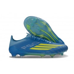 New adidas F50 Elite FG Football Cleats Messi Team Royal Blue Solar Yellow Semi
