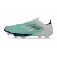 New adidas F50+ FG Laceless Football Boots Green White Silver