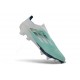 New adidas F50+ FG Laceless Football Boots Green White Silver