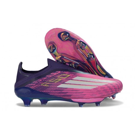 adidas F50+ FG Laceless Lamine Yamal Unity Purple White Lucid Lemon