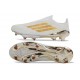 New adidas F50+ FG Laceless Football Boots White Golden