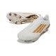 New adidas F50+ FG Laceless Football Boots White Golden