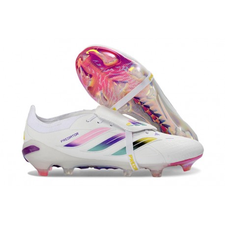 adidas Predator 26 Elite Tongue FG Boots White Pink