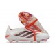 adidas Predator 26 Elite Tongue FG Boots White Red Black