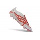 adidas Predator 26 Elite Tongue FG Boots White Red Black