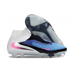 Nike Phantom 6 High Elite FG Cleat Racer Blue Pink Blast White
