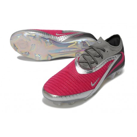 Nike Phantom 6 Low Elite FG Football Boot Red Silver Gray