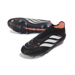 adidas Predator 26 Laceless Elite FG Firm Ground Shoes Black White