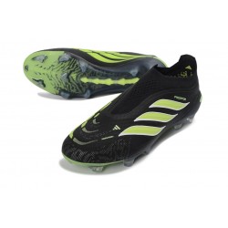 adidas Predator 26 Laceless Elite FG Firm Ground Shoes Black Green