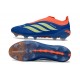 adidas Predator 26 Laceless Elite FG Firm Ground Shoes Blue Yellow Orange