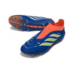 adidas Predator 26 Laceless Elite FG Firm Ground Shoes Blue Yellow Orange