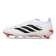adidas Predator 26 Laceless Elite FG Firm Ground Shoes White Black Red