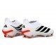 adidas Predator 26 Laceless Elite FG Firm Ground Shoes White Black Red