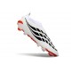 adidas Predator 26 Laceless Elite FG Firm Ground Shoes White Black Red