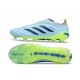 adidas Predator 26 Laceless Elite FG Crystal Sky Ray Blue Team Solar Yellow