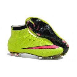 Nike Mercurial Superfly Iv Ronaldo CR7 FG Soccer Shoes Volt Pink