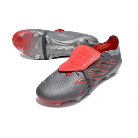 New adidas Predator Elite Tongue FG Shoes Grey Red