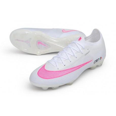 Nike Zoom Mercurial Vapor XVII Elite Firm Ground Boot CR7 White Pink