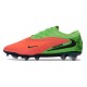 Nike Phantom 6 Low Elite FG Soccer Cleat Hot Punch Black Green Strike