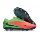 Nike Phantom 6 Low Elite FG Soccer Cleat Hot Punch Black Green Strike