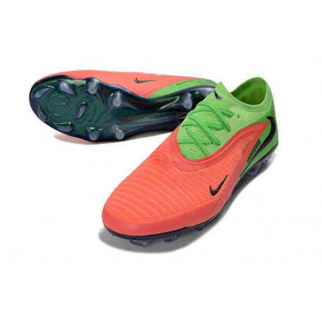 Nike Phantom 6 Low Elite FG Soccer Cleat Hot Punch Black Green Strike